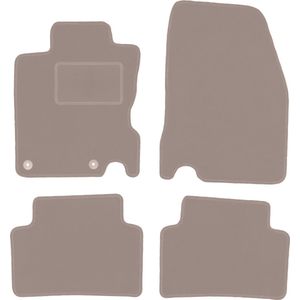 Beige velours matten voor: Nissan Qashqai II J11 crossover (2013-)
