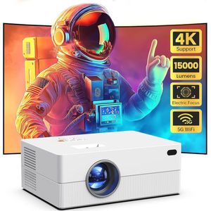 Draagbare Mini Beamer 4K met WiFi en Bluetooth - Perfect voor Buitenfilms