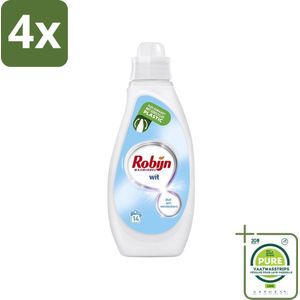Robijn - Wit - Vloeibaar Wasmiddel - Met Witversterkers - 14 Wasbeurten - 700 ml - Voordeelverpakking - 4 stuks - Witte was - Wasmiddel