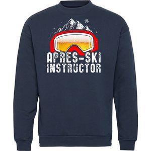 Sweater Apres Ski Instructor | Apres Ski Verkleedkleren | Ski Pully Heren | Foute Party Ski Trui | Navy | maat XS