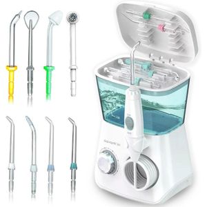 Professionele Water Flosser met 8 Opzetstukken en 10 Drukniveaus voor Optimale Mondverzorging