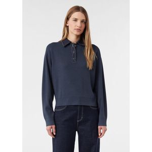 comma - Gebreide Trui - Zacht - Polokraag - V-halslijn