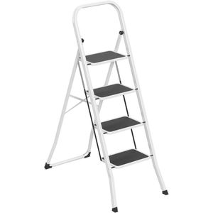Inklapbare trapladder met 4 treden - Antislip, ruimtebesparend en maximaal 150 kg
