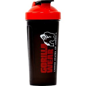 Gorilla Wear Shaker XXL - Zwart/Rood - 1000ml