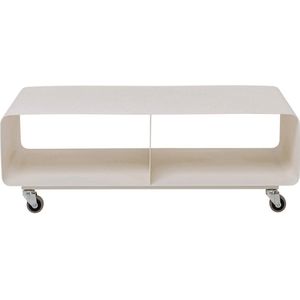 Kare Design - Lowboard Lounge - Crème - Metaal - Oprolbare Plankopslag