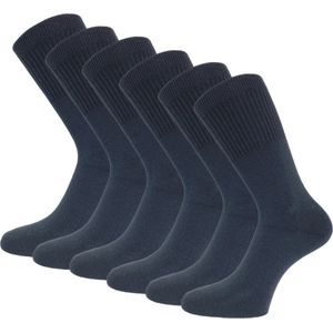 6 paar SQOTTON diabetes sokken - Naadloos - Antraciet - Maat 35-38