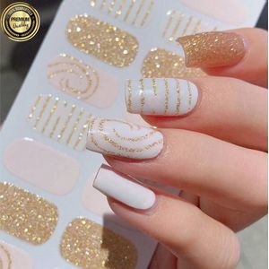 GUAPÀ® Nagelstickers & Nail wraps - Nail Art - Nagel Folie - Nagel Stickers - Nagelstickers Diverse Patroontjes - Nagellak Stickers - 16 pcs Nail Art stickervellen Goud Nude Wraps Nagels