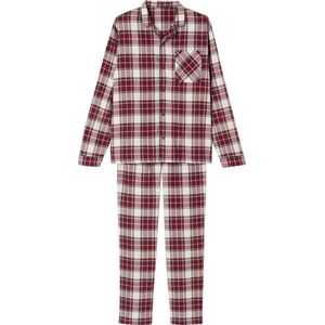 Flanellen - Kerstpyjama - Rood - Geweven Ruitjes - Heren