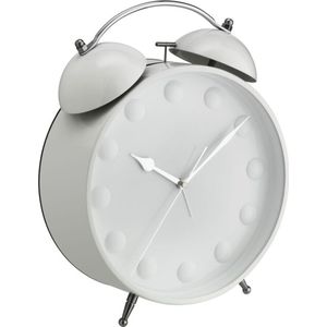 TFA 60.1022.02 - Wekker - Analoog - Stil uurwerk ""Sweep"" - Alarm - Metaal - Glas - Wit