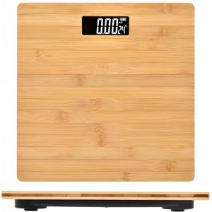 Bamboe Weegschaal Elektronica LCD tot 180kg