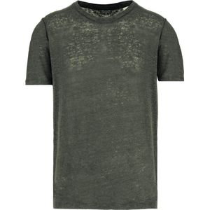 Spasso Linnen heren-t-shirt ronde hals kraag SP320 - Organic khaki - L