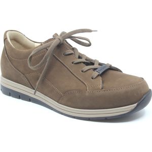 Finn Comfort, OSORNO, 01402-751187, Bruine extra brede veterschoenen met rits wijdte K