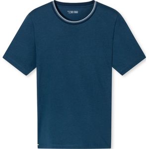 SCHIESSER Mix+Relax T-shirt - heren shirt korte mouw organic cotton strepen admiral - Maat: S