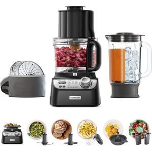 Kenwood FDM72.990BK, 3 l, Zwart, Draaiknop, Touch, 1,5 l, Glas, Roestvrijstaal