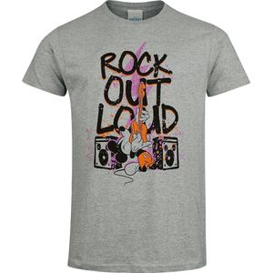 Mickey Mouse Rock Out Loud Heren T-shirt - gemêleerd grijs - S