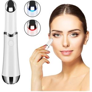 Oogmassager - Oogmassager - Gezichtsmassager - Oplaadbaar - Warme oogcrème - 200mAh - Oogverzorgingsapparaat - Gebruikt om donkere kringen, wallen en wallen te elimineren - Wit