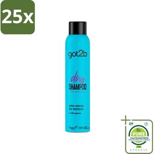 25 x Got2B - Droogshampoo - Fresh & Fabulous Volume - 200 ml - Grootverpakking - Droogshampoo - Fris Haar - Volume - Haarkleur - Haartypen