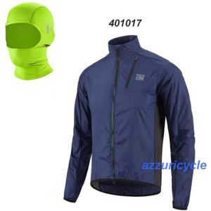 Racefiets regenjack S blauw + gratis wintermuts