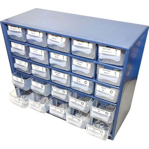 1001 Delig Bout moer ring veerring assortiment set in opberg kast 25 lades bouten en moeren in ladekast