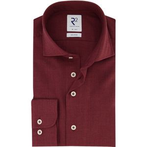 R2 - Overhemd - Bordeaux - Wol - Formeel