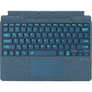 Toetsenbord geschikt voor Microsoft Surface Pro 9/10/11/Pro X - QWERTY - Bluetooth Toetsenbord Cover - Met Touchpad en Toetsenbord Verlichting - Blauw