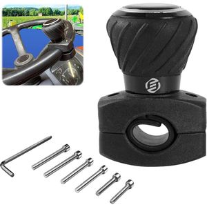 Equivera Stuurknop - Stuurknop Spinner - Universele Stuurwielknop - Stuurhulp Stuurknop - Auto Stuurknop Rotary Knop Spinner voor Auto, Tractor, Grasmaaier, Boot, Heftruck - Zwart