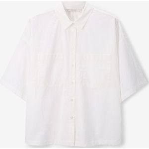 Sissy-Boy - Blouse - Wit - Katoen - Korte Mouwen