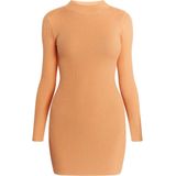 Mymo - Mini-gebreide Jurk - Oranje - Dames