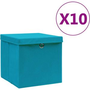 The Living Store Opbergboxen - Nonwoven - 28x28x28 cm - Babyblauw - Set van 1