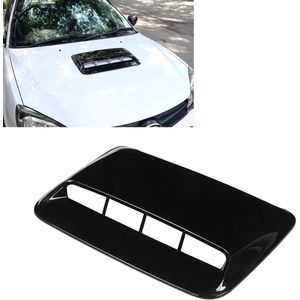 Hood Scoop Cover Air Vent Grille van ABS-materiaal voor autorenovatie - Helder Zwart .