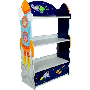 Teamson Kids Houten Boekenkast Voor Kinder - Kinderslaapkamer Accessoires - De Kosmische Ruimte Ontwerp