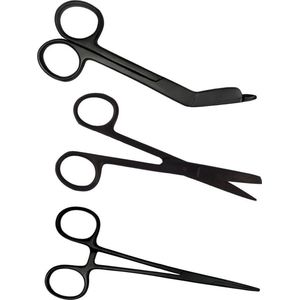 LINKSHANDIG- Verpleegkunde Scharen Set Steath Black | Zorg - Zuster - Cadeau - Verpleegster - Accessoires