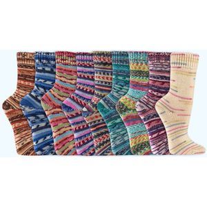 Gebreide sokken | Wollen sokken | Dames & Heren | Diverse maten | 6 paar