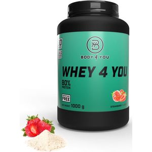 Body4You | Whey Protein | Eiwitshake - 1000 gram – 33 servings – Aardbei