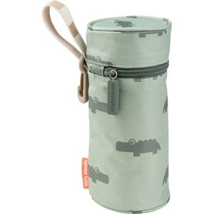 Done By Deer Flessentas Insulated Bottle Holder Kids Croco Green