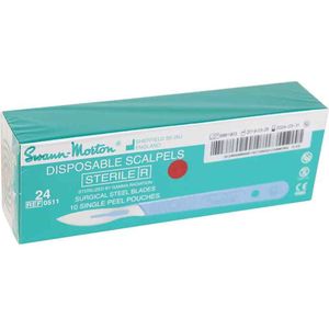 Voordeelverpakking 2 X Swann Morton Scalpel steriel #24 - 10st (0511)