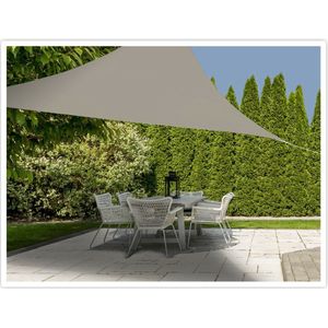 Pro Garden Schaduwdoek/zonnescherm - polyester - zandkleurig - 3 x 3 x 3 meter