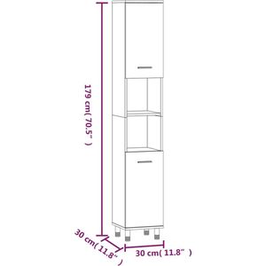 vidaXL-3-delige-Badkamermeubelset-bewerkt-hout-grijs-sonoma-eikenkleur