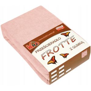 Fijne Frottier Laken met Elastiek 140x200 cm - Zalmkleurig