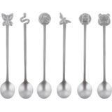 Sambonet Koffielepels Party Fashion Antique Zilver 6 Stuks