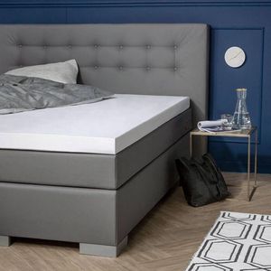 Presence Molton Sanfor Topper Hoeslaken - Platinum - Maat: 70 x 210/220