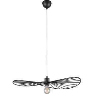 LED Hanglamp - Torna Aupe - E27 Fitting - 1-lichts - Rond - Mat Zwart - Metaal