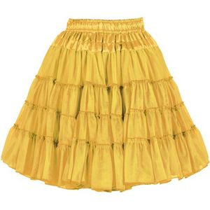 Luxe Petticoat - Geel - 2 Laags - Carnavalskleding - One Size - Volwassen Maat