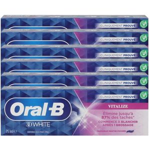 Oral-B 3D White Vitalize Tandpasta Family Pack – 6 × 75 ml