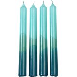 Rex Dip dye kaarsen set van 4 - Blauw - Kaars