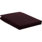 Ambiante Cotton Uni - Hoeslaken - Eenpersoons - 90x210/220 cm - Dark Red