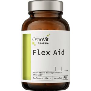 OstroVit Pharma Flex Aid 60 capsules - beef collagen, Glucosamine, Chondroitin, Frankincense oleoresin, MSM - Voor gewrichten, kraakbeen en bindweefsel - behoud van een gezond bewegingsapparaat!