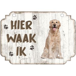 Waakbord | Hier Waak Ik: Golden Retriever