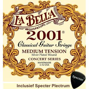La Bella Pro 2001 Gitaarsnaren Voor De Klassieke Gitaar Met Specter Plectrum | Snarenset | Klassiek | Nylon
