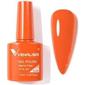 Venalisa UV Gellak Oranje - 7.5 ml - Oranje Gellak - Gellac Oranje - Gellak Kleuren - Venalisa Gellak - Gellak Nagellak